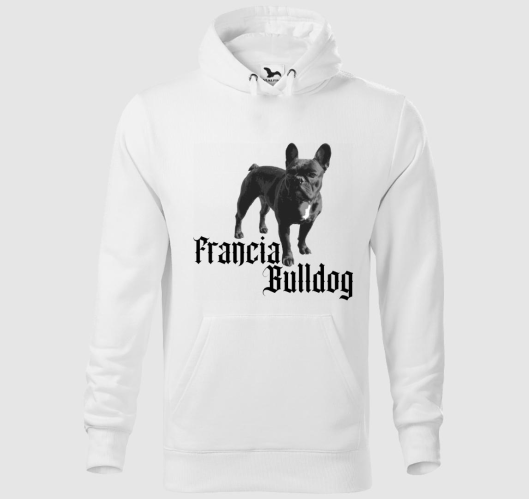 Francia bulldog kapucnis pulóv...