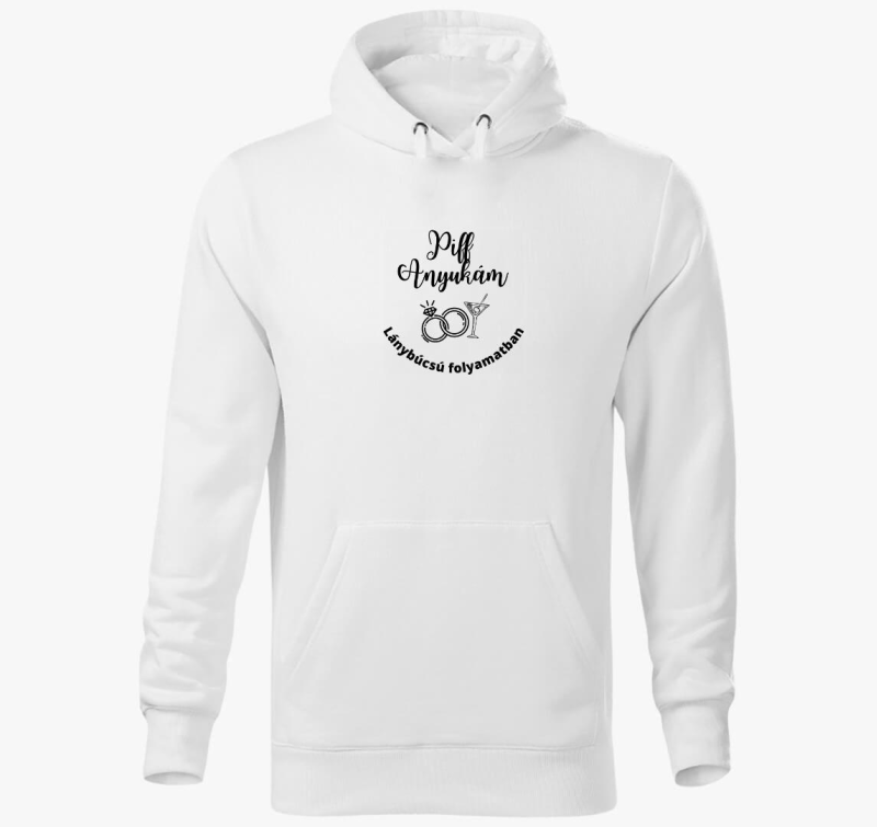Lánybúcsú folyamatban kapucnis pulóver