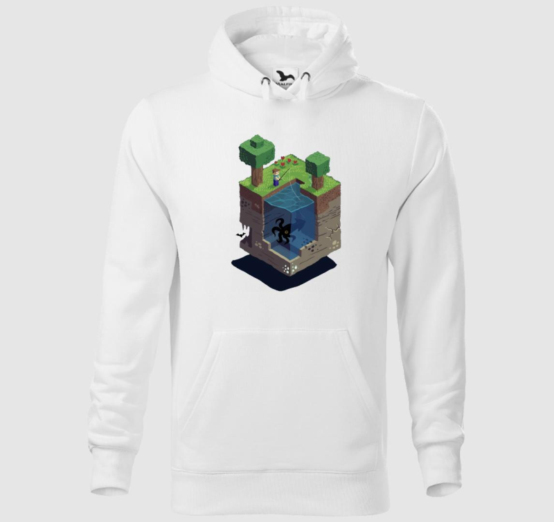 Minecraft Block kapucnis pulóver