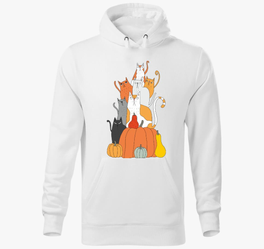 Őszi macskahalom - kapucnis pu...