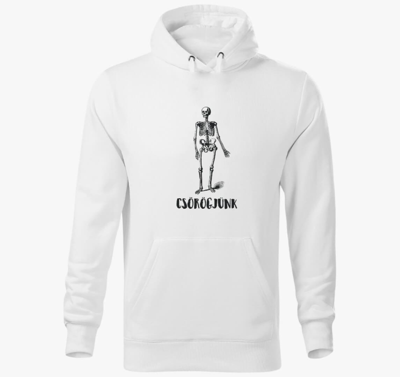 Csörögjünk csontváz kapucnis pulóver