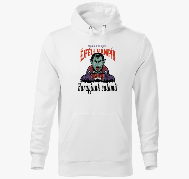 Éjféli vámpír halloweeni kapucnis pulóver