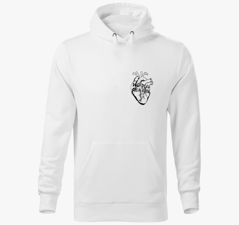 Ne nyisd ki, halott odabent szíves kapucnis pulóver