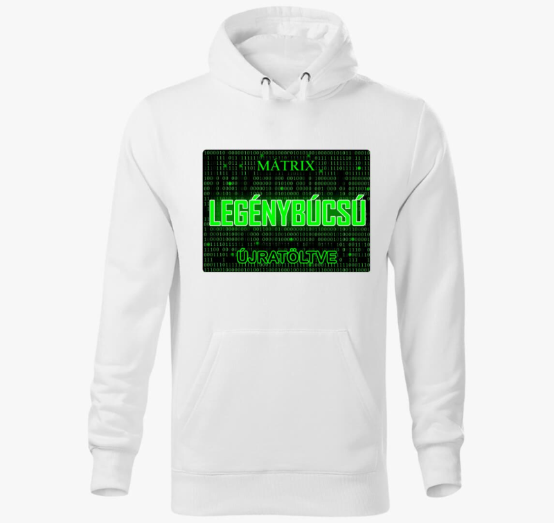 Mátrix legénybúcsús kapucnis pulóver