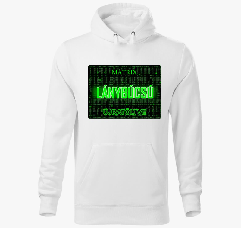 Mátrix leánybúcsús kapucnis pulóver