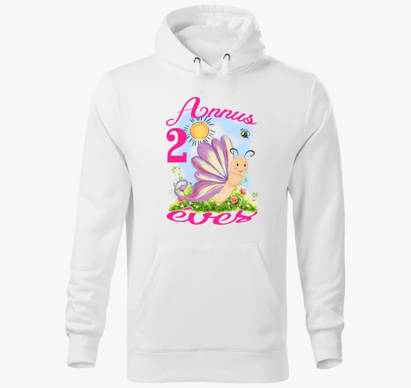 Színes pillangó szülinapi gyerek kapucnis pulóver