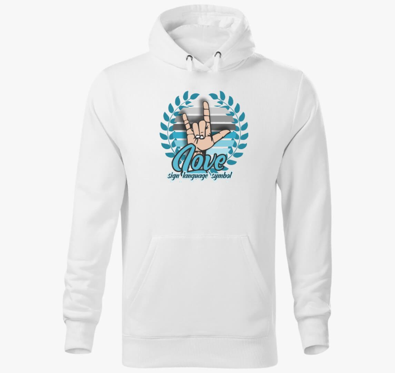 Jelbeszéd LOVE kapucnis pulóver