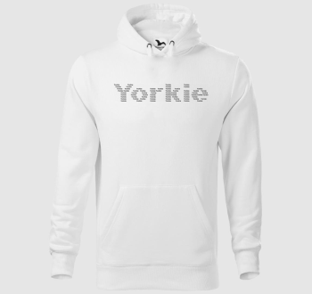 Yorkie betűs kapucnis pulóver
