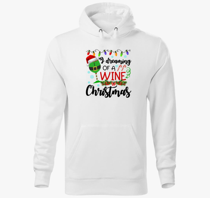 Fehér karácsonyról álmodom vicces kapucnis pulóver