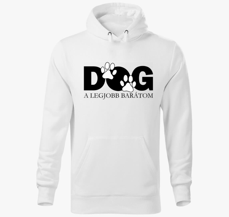 Kutya a barátom mintás kapucnis pulóver