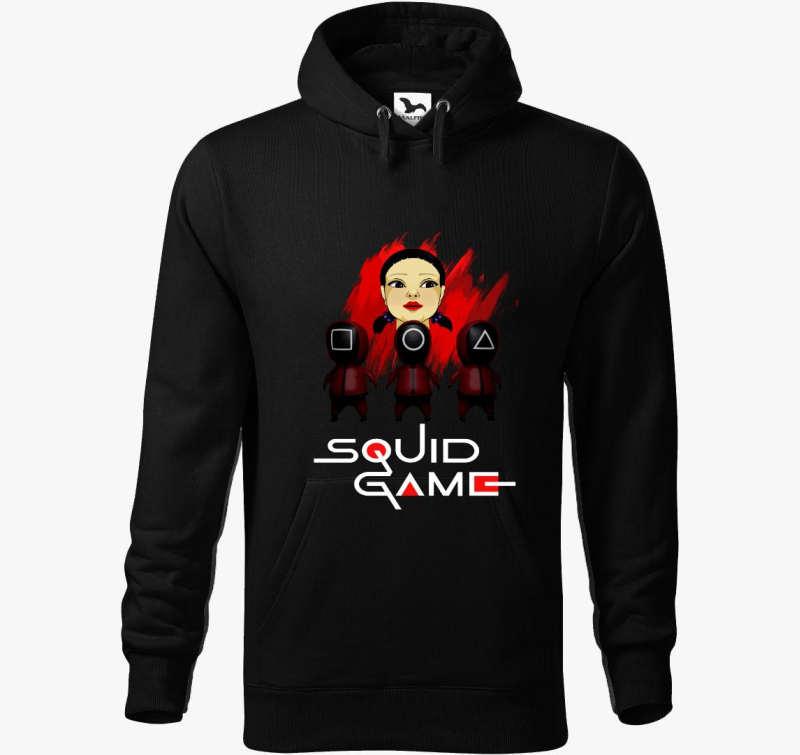 Squid Game poster style kapucnis pulóver