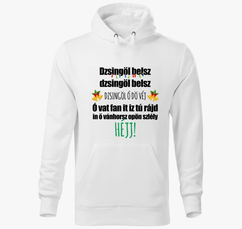 Dzsingöl belsz kapucnis pulóver