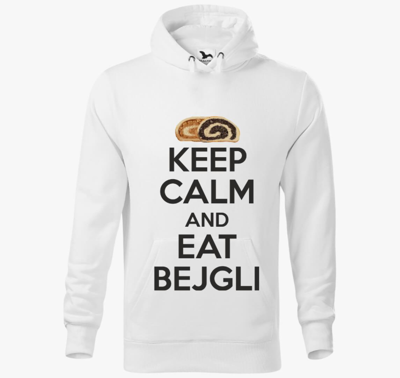 Keep calm and eat bejgli kapucnis pulóver