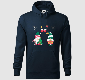 Karácsonyi gnómok kapucnis pulóver