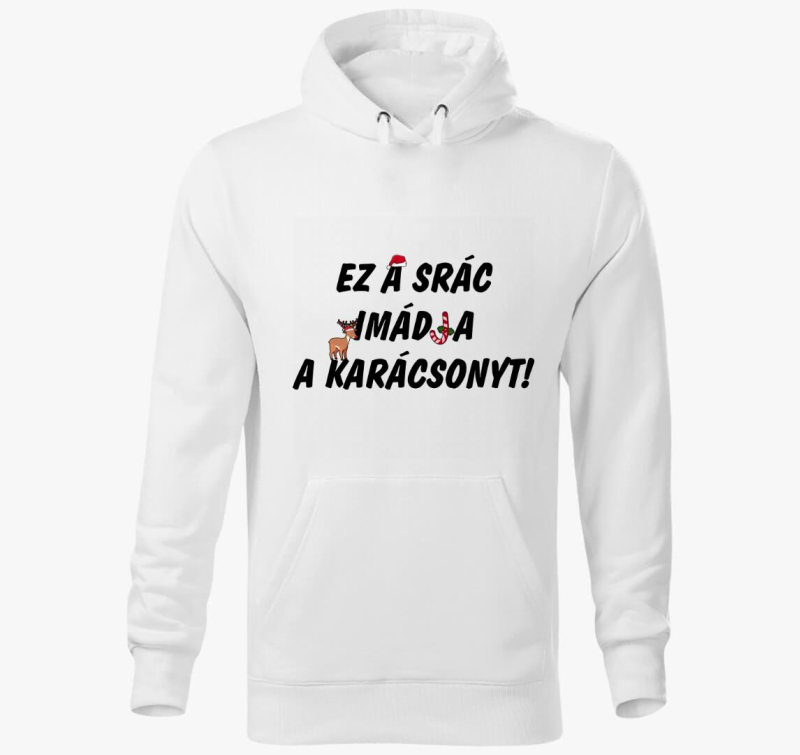 Ez a srác imádja a karácsonyt kapucnis pulóver