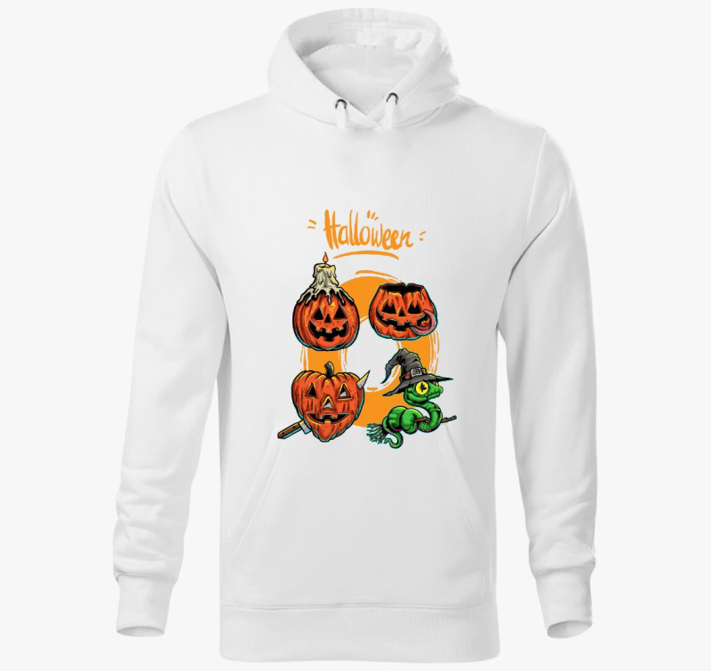 Halloween-i tökfejek kapucnis pulóver