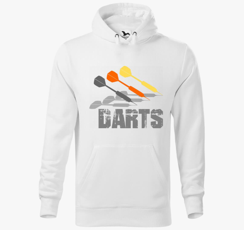 Darts mintás kapucnis pulóver