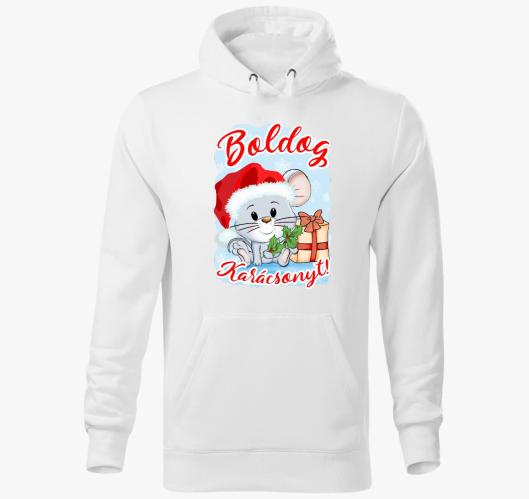 Boldog karácsonyt egérke kapuc...