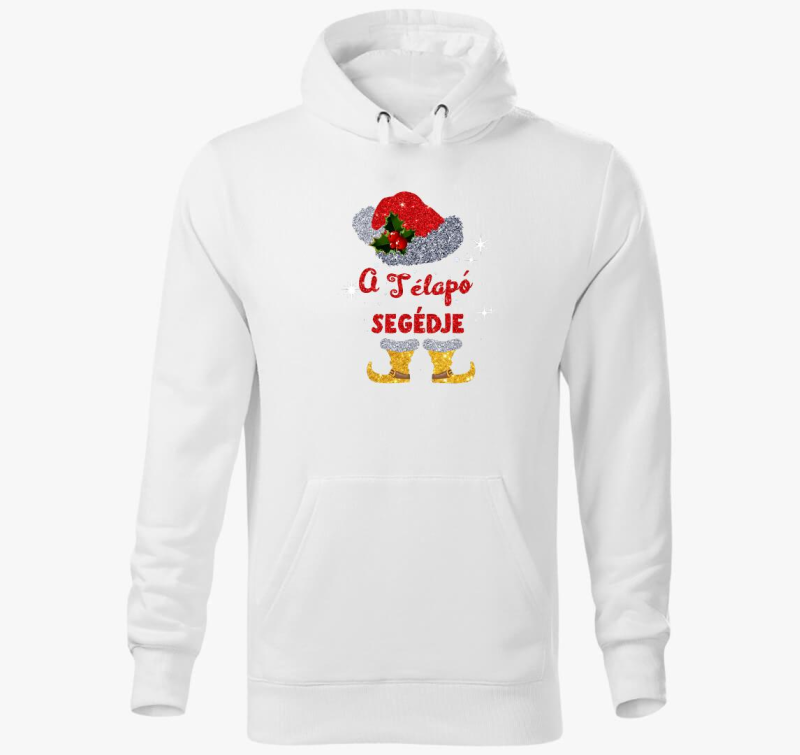 A télapó segédje kapucnis pulóver
