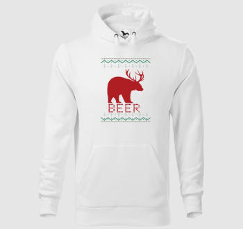 Karácsonyi BEER állatos kapucnis pulóver