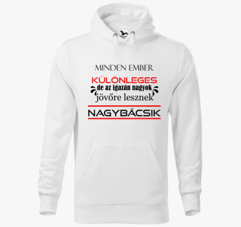 Különleges nagybácsi kapucnis pulóver