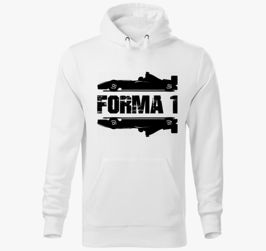 Forma 1 felirtaos kapucnis pul...