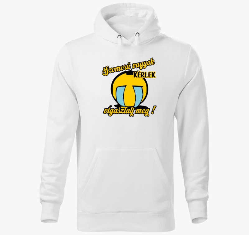 Szomorú kapucnis pulóver