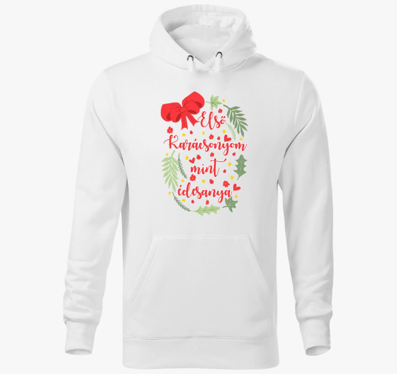 Első karácsonyom mint édesanya körbe kapucnis pulóver