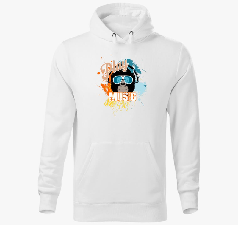 Zene gorilla kapucnis pulóver