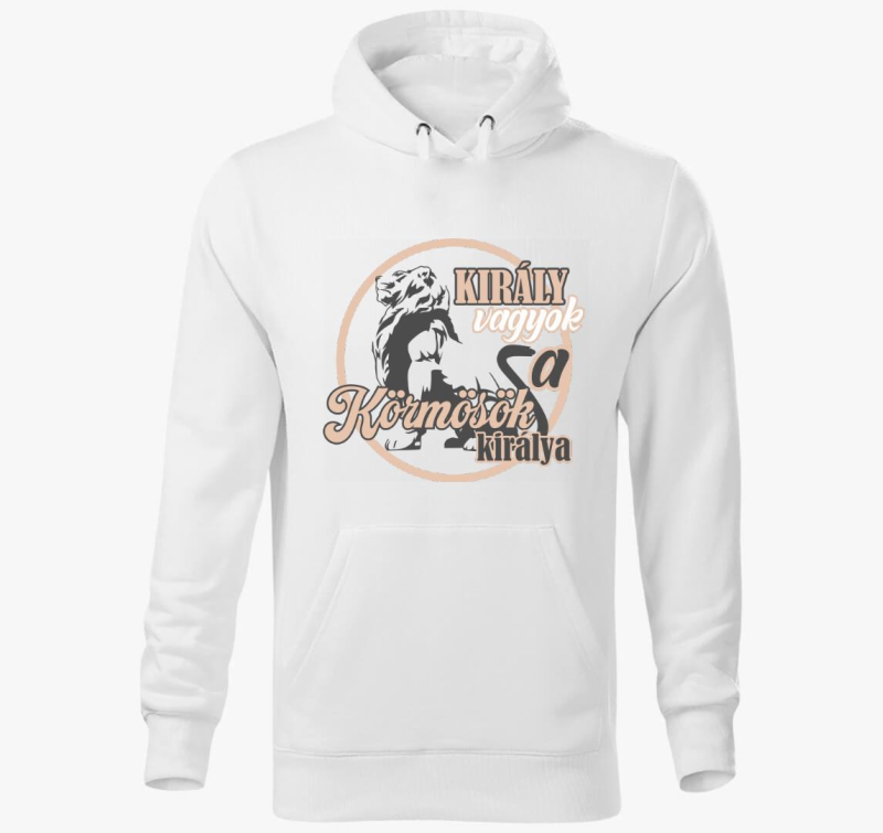 Király vagyok körmös kapucnis pulóver
