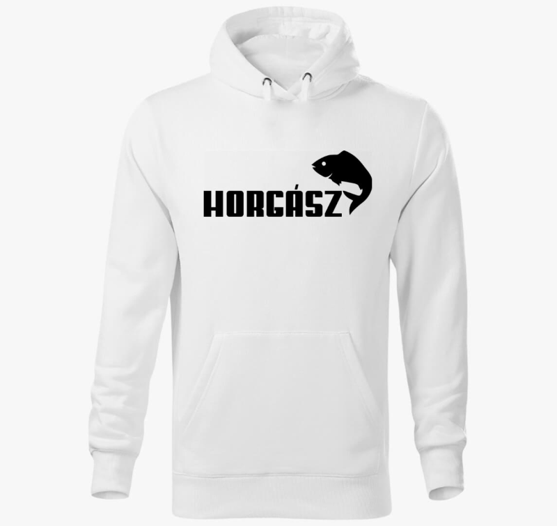 Horgász emblémás kapucnis pulóver
