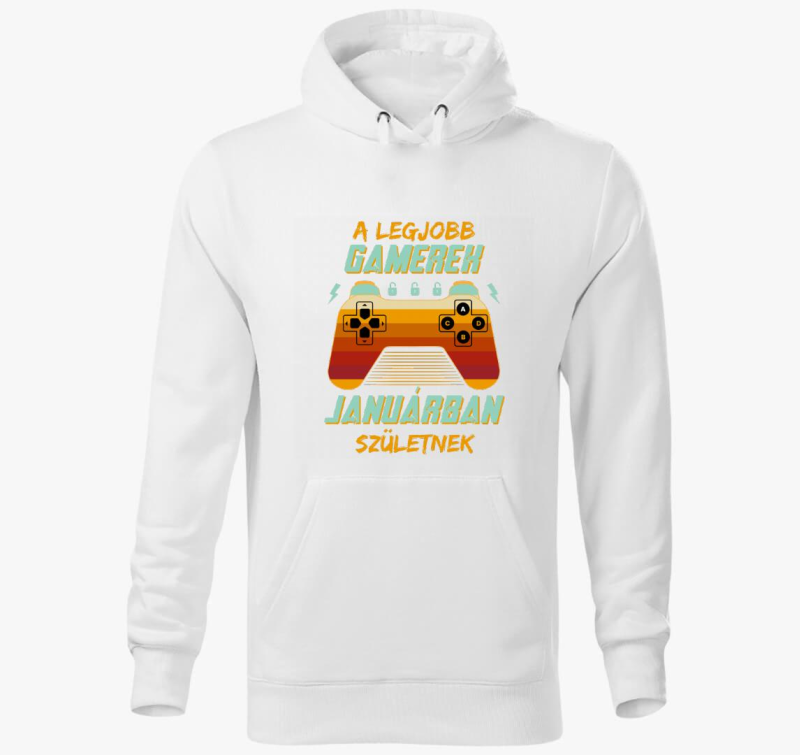 A legjobb gamerek januárban születnek kapucnis pulóver