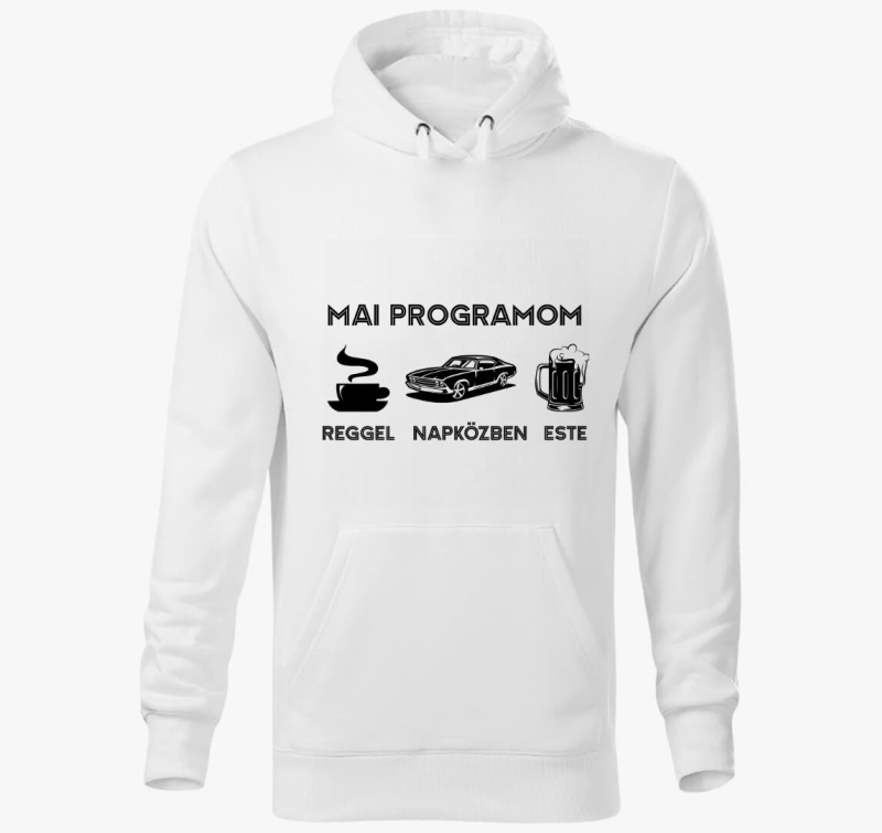 Napirend mai programom autózás kapucnis pulóver