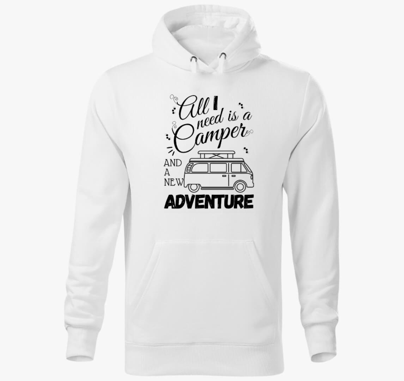 Campervan - All I need is a camper and a new adventure kapucnis pulóver - angol