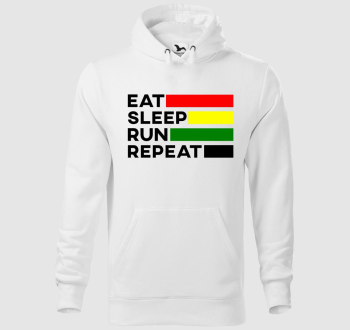 Eat Sleep Run Repeat kapucnis pulóver