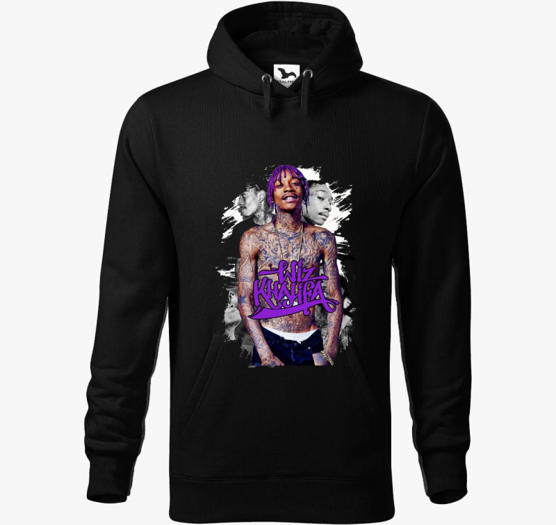Wiz Khalifa portré 2 kapucnis pulóver