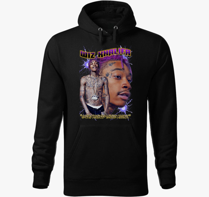 Wiz Khalifa arcképes kapucnis pulóver