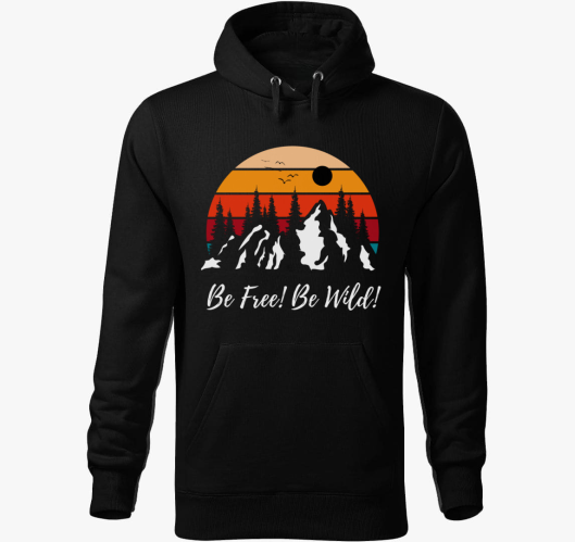 Be Free Be Wild! színes kapucn...
