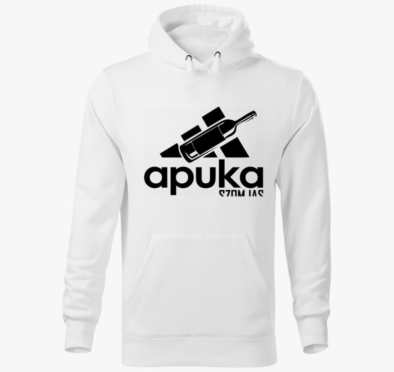 Apuka ivós márkás kapucnis pulóver
