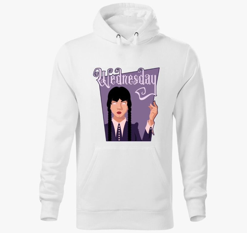 Wednesday Addams karakter kapucnis pulóver