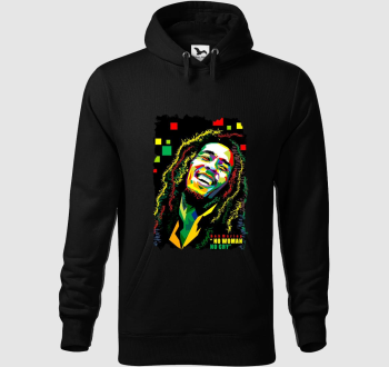 Bob Marley színes kapucnis pulóver