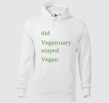 Did Veganuary (zöld betűs) kapucnis pulóver