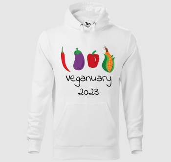 Veganuary 2023 (zöldségekkel) kapucnis pulóver