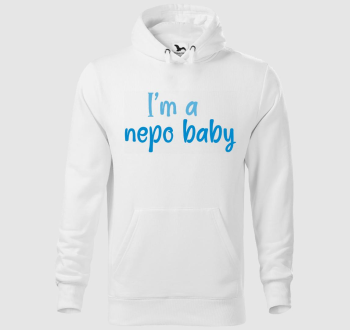 I'm a nepo baby (kék) feliratos kapucnis pulóver