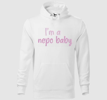 I'm a nepo baby (rózsaszín) feliratos kapucnis pulóver