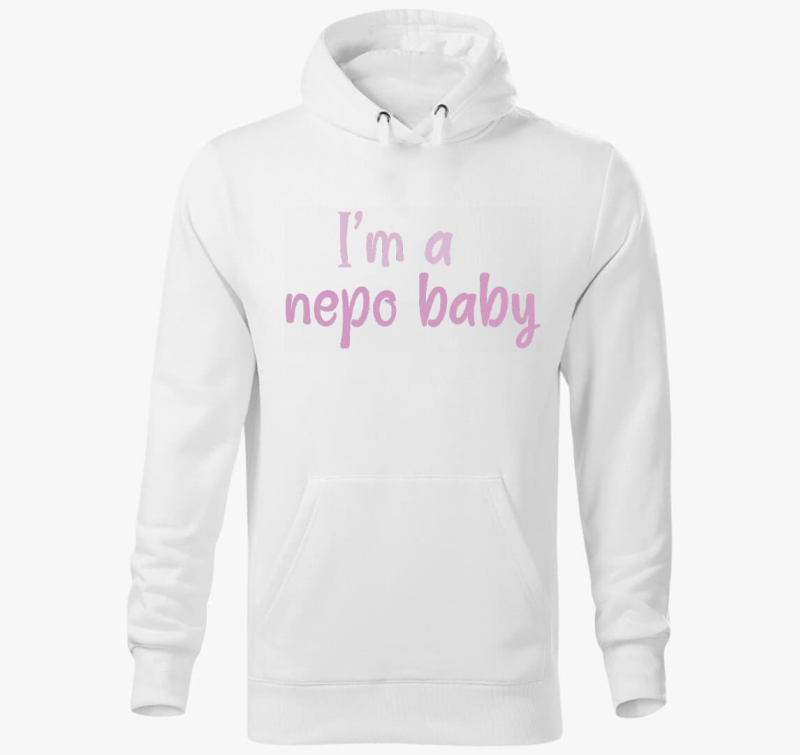 I'm a nepo baby (rózsaszín) feliratos kapucnis pulóver