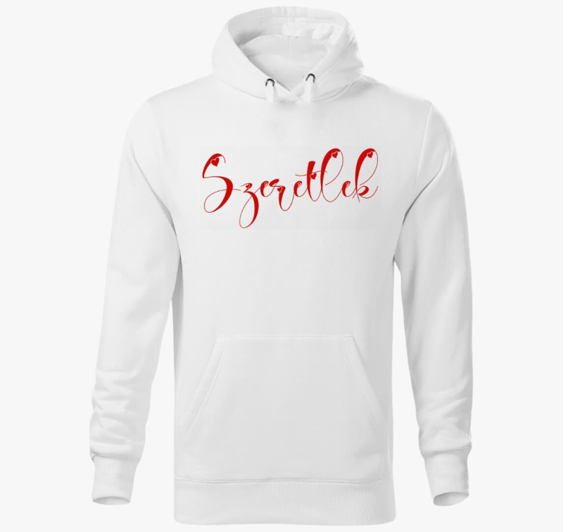 Szeretlek kapucnis pulóver