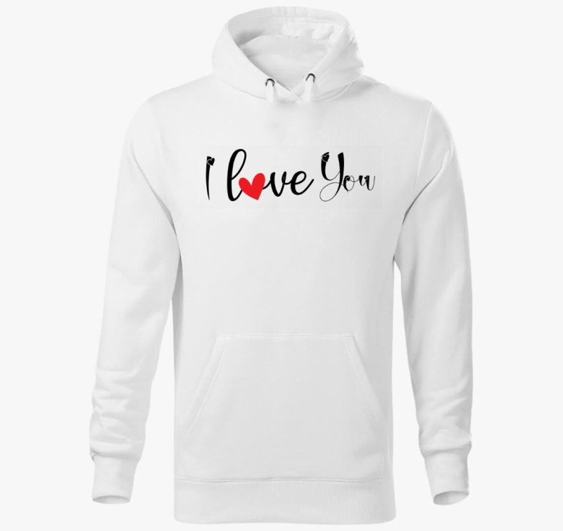 I love You kapucnis pulóver