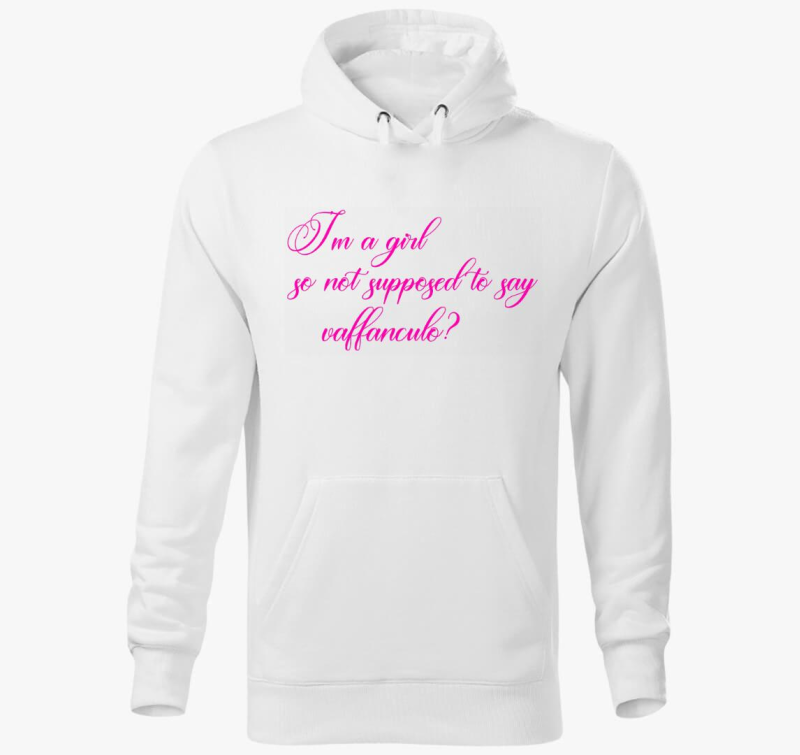 Vaffanculo Csajos pink kapucnis pulóver