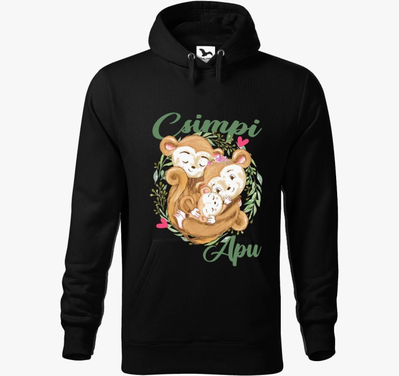 Csimpi Apu családi kapucnis pulóver